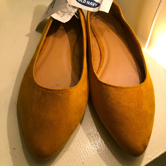 Old Navy Shoes - Mustard Faux Suede Flats